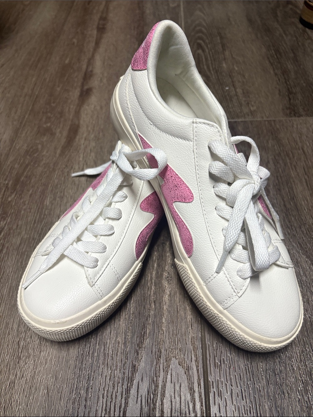 Blowfish White Sneakers with Pink Accents